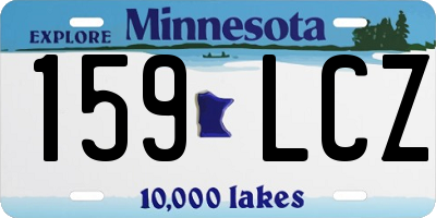 MN license plate 159LCZ