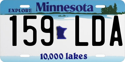 MN license plate 159LDA