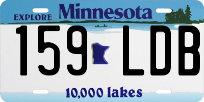 MN license plate 159LDB