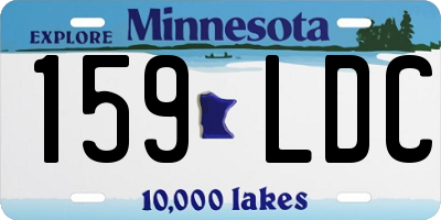 MN license plate 159LDC