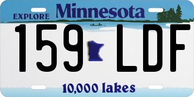 MN license plate 159LDF