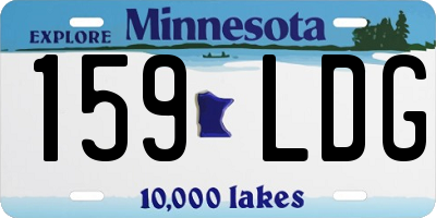 MN license plate 159LDG
