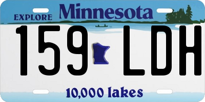 MN license plate 159LDH