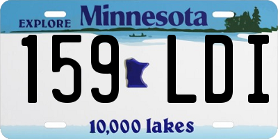 MN license plate 159LDI