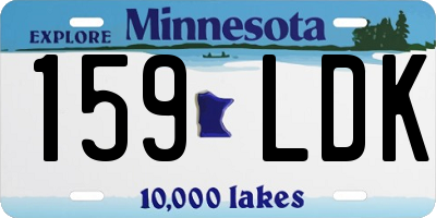 MN license plate 159LDK