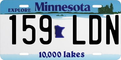 MN license plate 159LDN