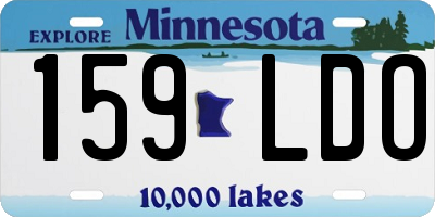 MN license plate 159LDO