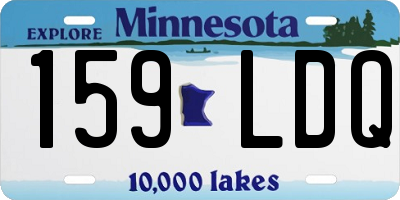 MN license plate 159LDQ
