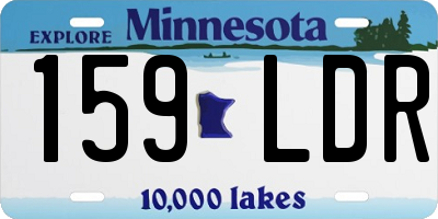 MN license plate 159LDR