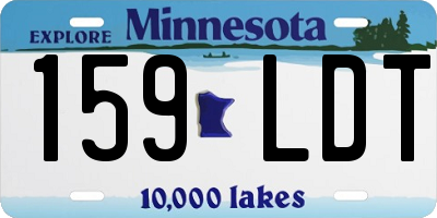 MN license plate 159LDT