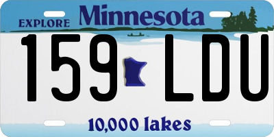 MN license plate 159LDU