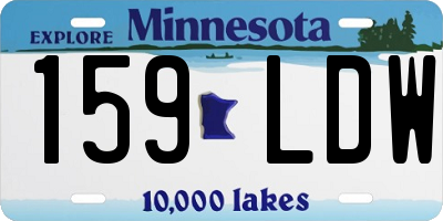 MN license plate 159LDW