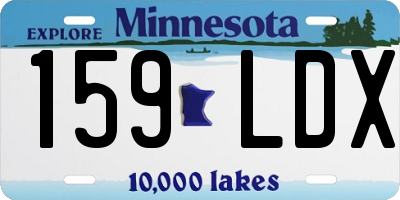 MN license plate 159LDX