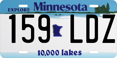 MN license plate 159LDZ