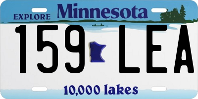MN license plate 159LEA