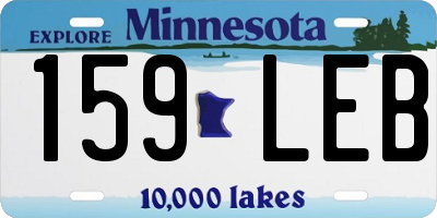 MN license plate 159LEB