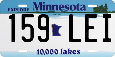 MN license plate 159LEI