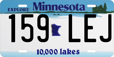 MN license plate 159LEJ
