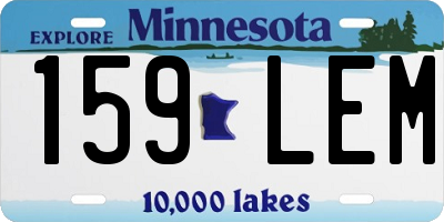 MN license plate 159LEM