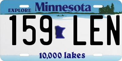 MN license plate 159LEN