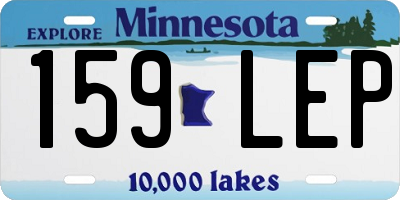MN license plate 159LEP