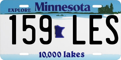 MN license plate 159LES
