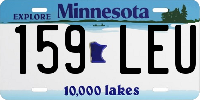 MN license plate 159LEU