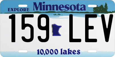 MN license plate 159LEV