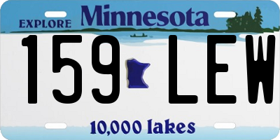 MN license plate 159LEW