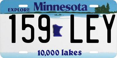 MN license plate 159LEY