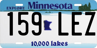 MN license plate 159LEZ