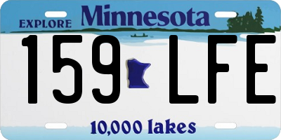 MN license plate 159LFE