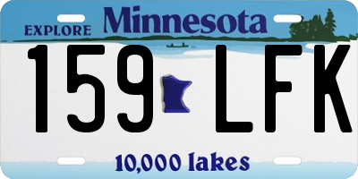 MN license plate 159LFK