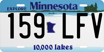 MN license plate 159LFV