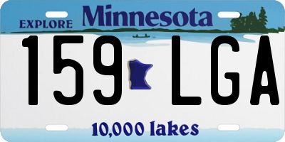 MN license plate 159LGA