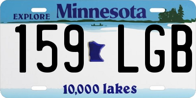 MN license plate 159LGB