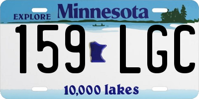 MN license plate 159LGC