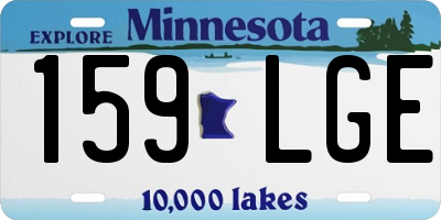 MN license plate 159LGE