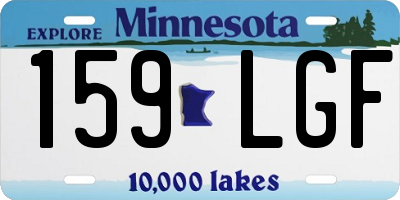 MN license plate 159LGF