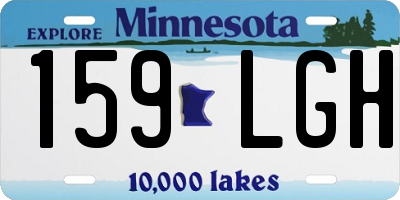 MN license plate 159LGH