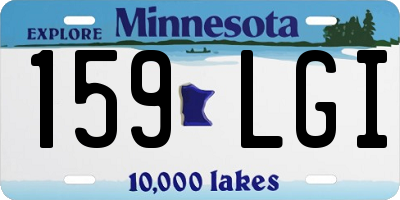MN license plate 159LGI