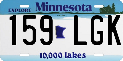 MN license plate 159LGK