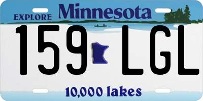 MN license plate 159LGL