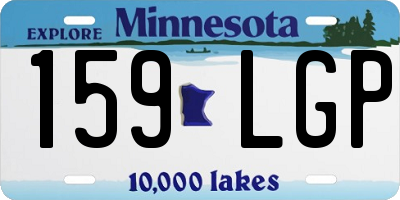 MN license plate 159LGP