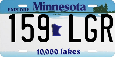 MN license plate 159LGR