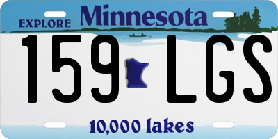 MN license plate 159LGS