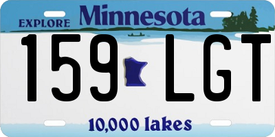 MN license plate 159LGT