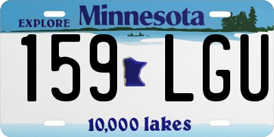 MN license plate 159LGU