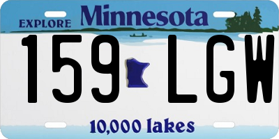 MN license plate 159LGW