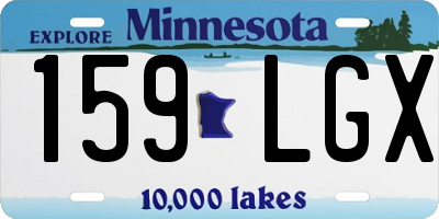 MN license plate 159LGX